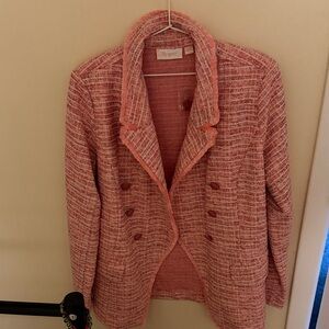 Belle by Kim Gravel Pink Tweed Blazer